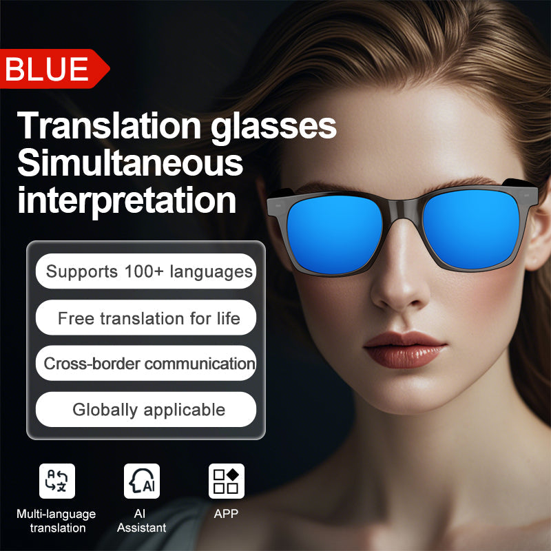 Smart Glasses with AI Translator BT Glasses Hands-Free Music & Calls Outdoor Sports Headphones Waterproof for Men & Woman-5