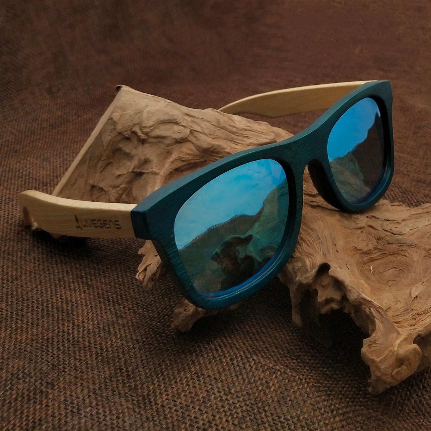 gafas de madera de bambú