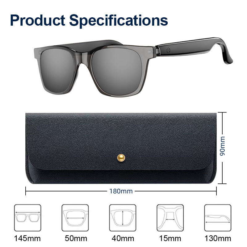 Smart Glasses with AI Translator BT Glasses Hands-Free Music & Calls Outdoor Sports Headphones Waterproof for Men & Woman-1