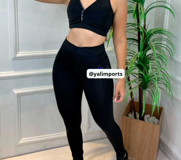 Calça feminina legging Fitness Suplex Liso