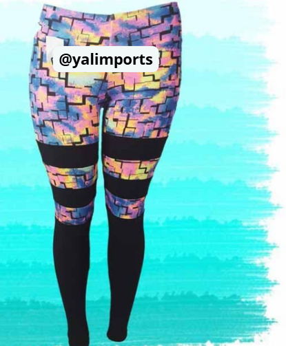 Calça feminina legging Fitness com detalhes