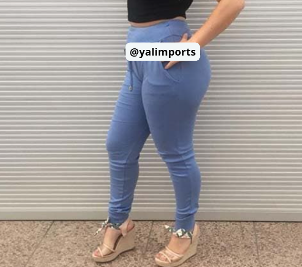 Calça feminina de moletom adulto