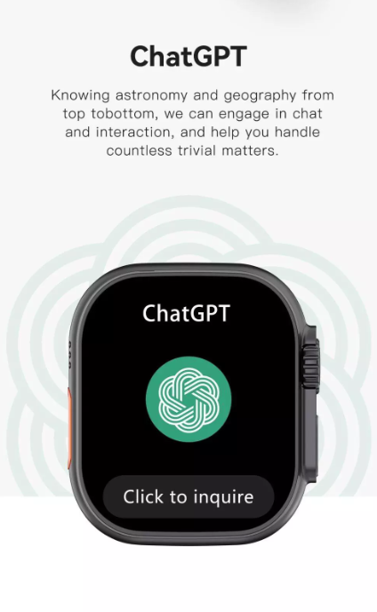 Smartwatch 8 Ultra preto Microwear mini 3
