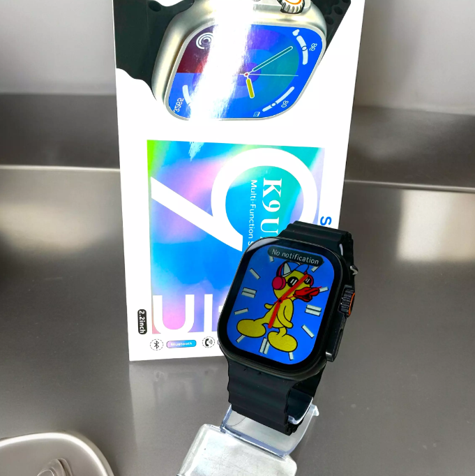 Relógio Smartwatch K9 Ultra 2 série 9 Ultra preto com 2 pulseiras