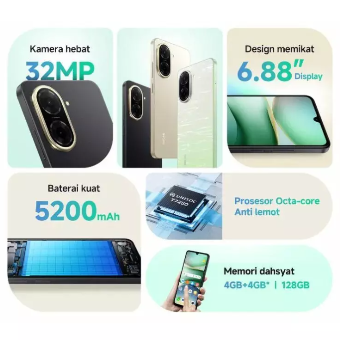 Smartphone Xiaomi Redmi A5 4/128GB - Preto