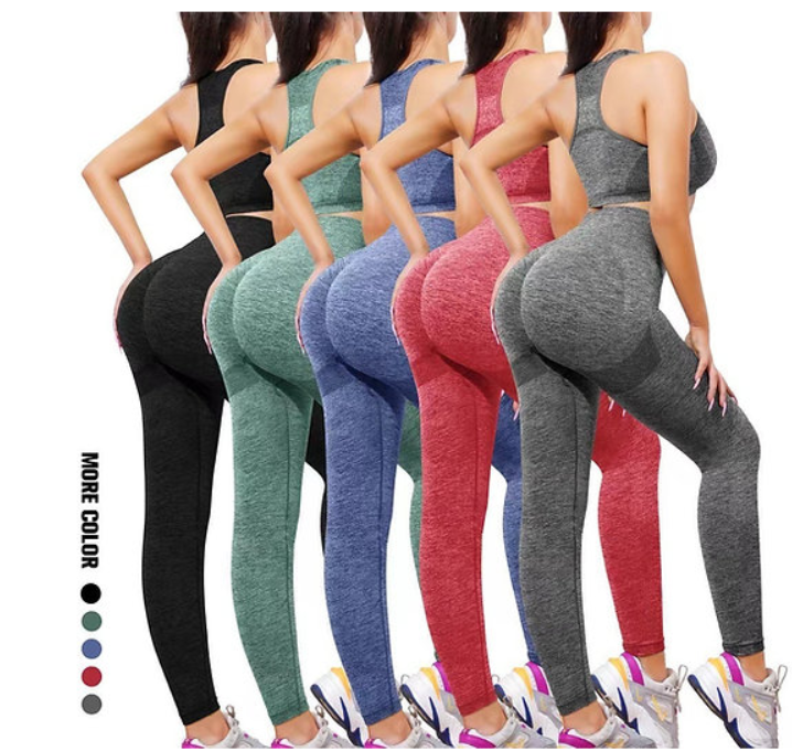 Kit 2 Peças Fitness calça legging levanta Bumbum + Top