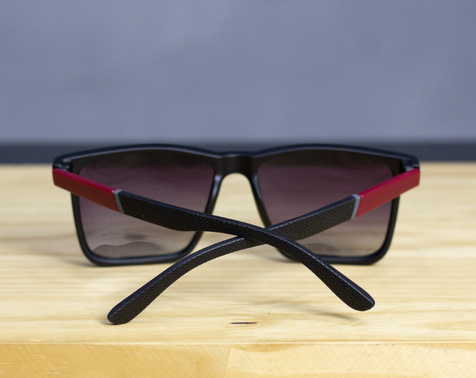 Óculos de sol - Damon - Preto e Vermelho (Polarizado)