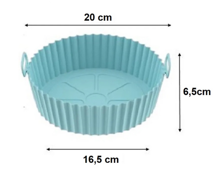 Forma de Silicone para Air Fryer (Reutilizável) Antiaderente e Flexível