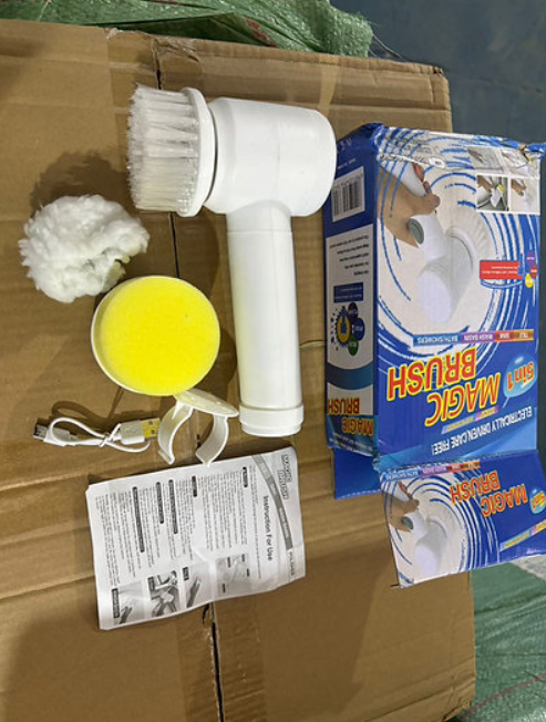 Escova elétrica de limpeza GIRATÓRIA (Sem fio - Multiuso 5 em 1 Usb)