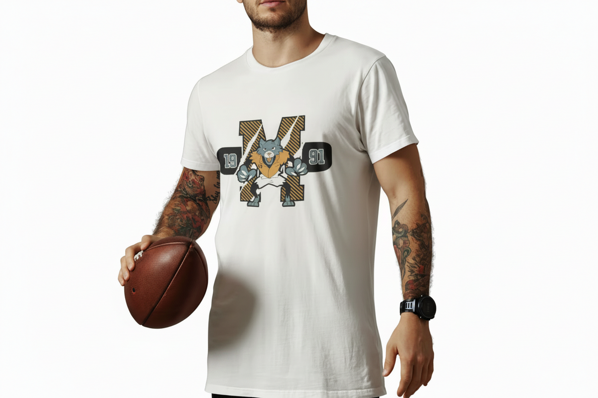 Camiseta masculina GuGi Estampa Mascote Lobo (100% Algodão Premium)