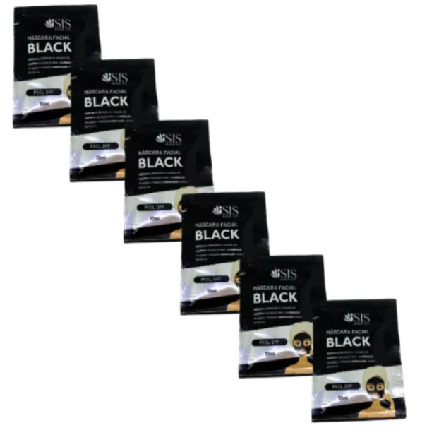 Máscara Peel Off Facial Black Isis Make-Up IS1074 - Kit c/ 10 unid