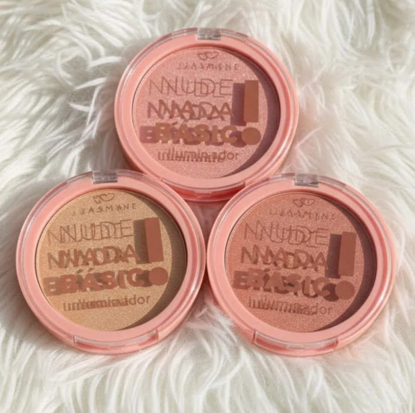 Iluminador Nude Nada Básico Jasmyne JS06095 - Kit c/ 03 unid