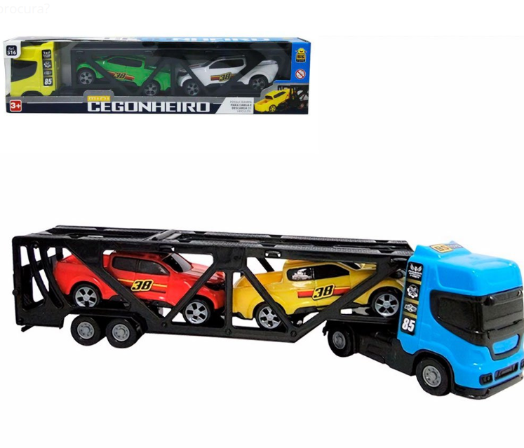 Mini Caminhão Cegonheiro Infantil com dois carrinhos