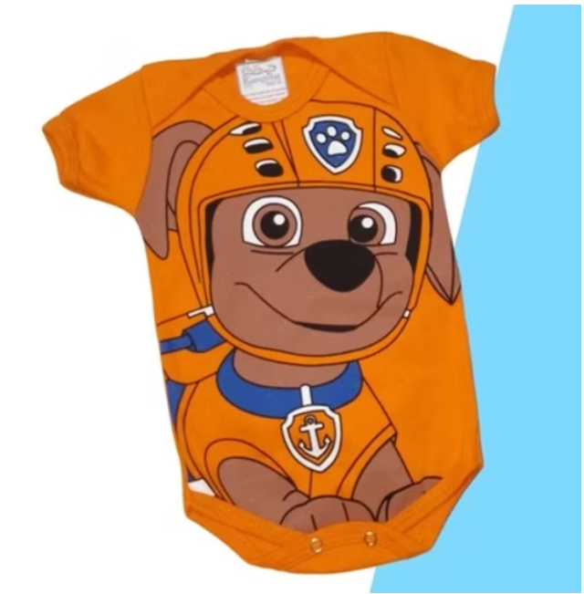 Body Bebê Mêsversario Temático Patrulha Canina - Zuma