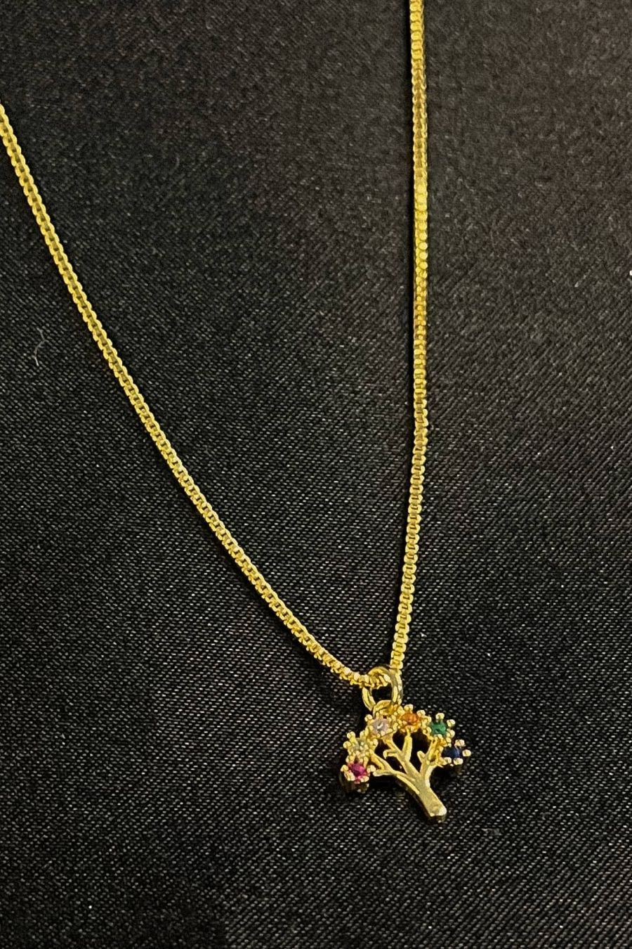 Choker Árvore da Vida Colorida Banhado em Ouro 18k