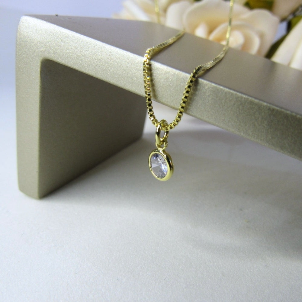 Choker Com Ponto De Luz Banhado em Ouro 18k