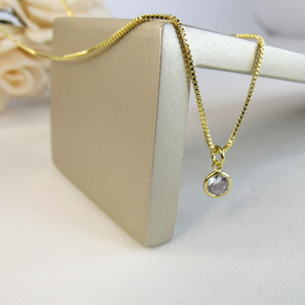 Choker Com Ponto De Luz Banhado em Ouro 18k