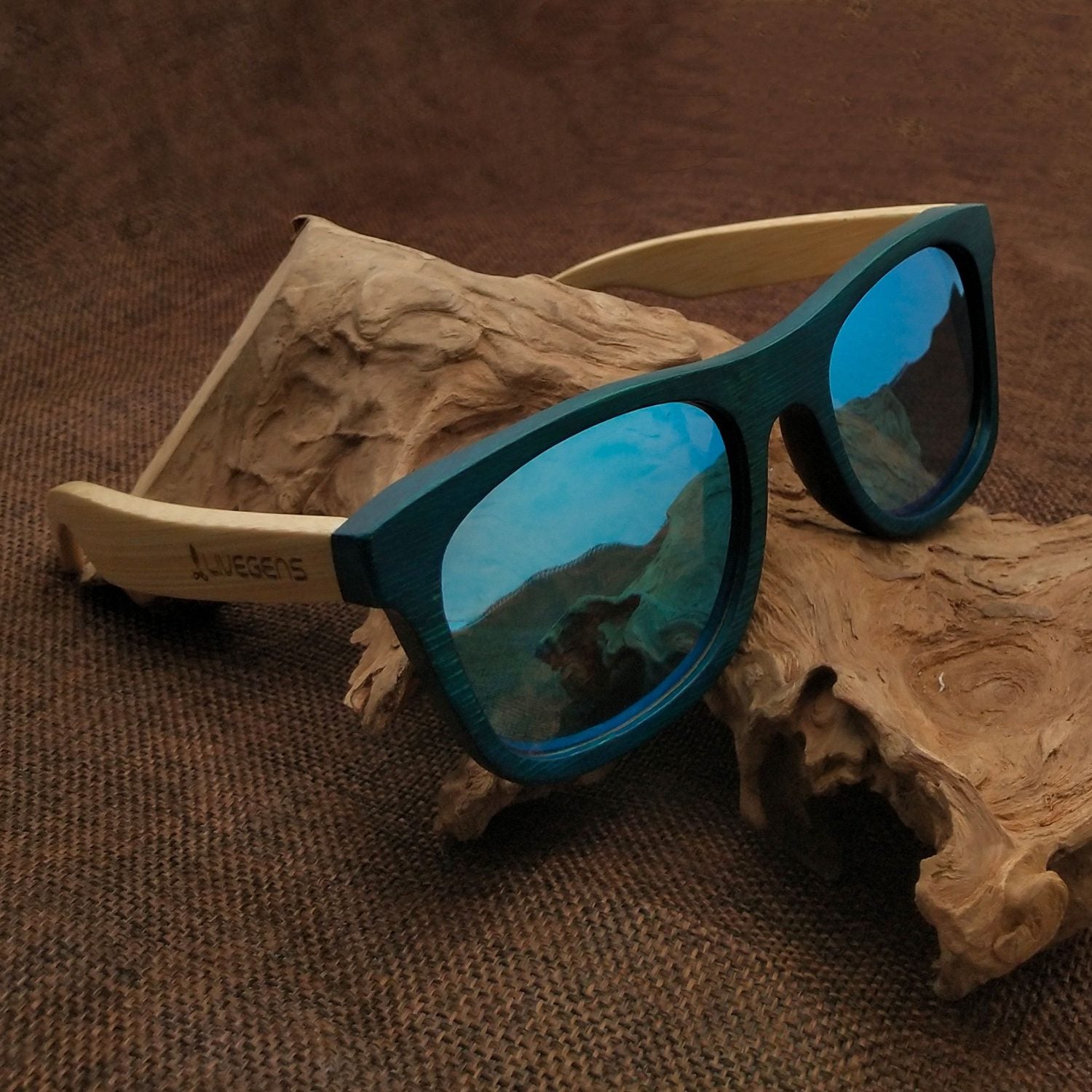 gafas de madera de bambú