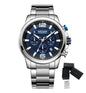 MEGIR Men's Quartz Wrist Watch Stainless Steel Band Chronograph Watches Luminous Waterproof Wristwatch Man Clock Military Watch-20
