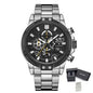 MEGIR Luxury Business Quartz Watches for Mens Stainless Steel Strap Men Casual Wristwatches Waterproof Man Clock Chronograph-12