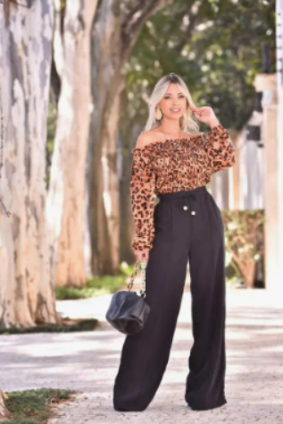 Calça Pantalona - VISCOLINHO