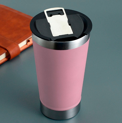 Copo térmico 500ml C/Tampa e abridor - Várias cores