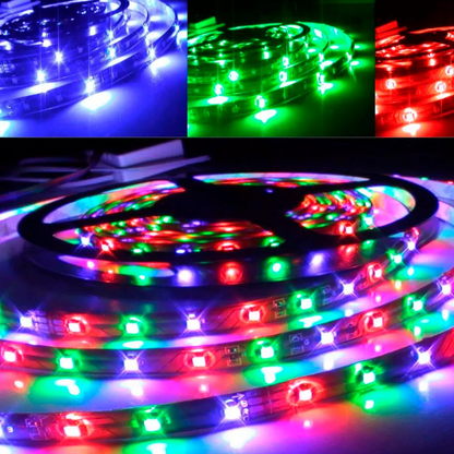 Fita Led RGB colorida de 5 metros com Controle Remoto