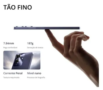 Smartphone Celular Realme Note 60S 256GB, 8GB RAM, 4G, Tela 6,74 polegadas