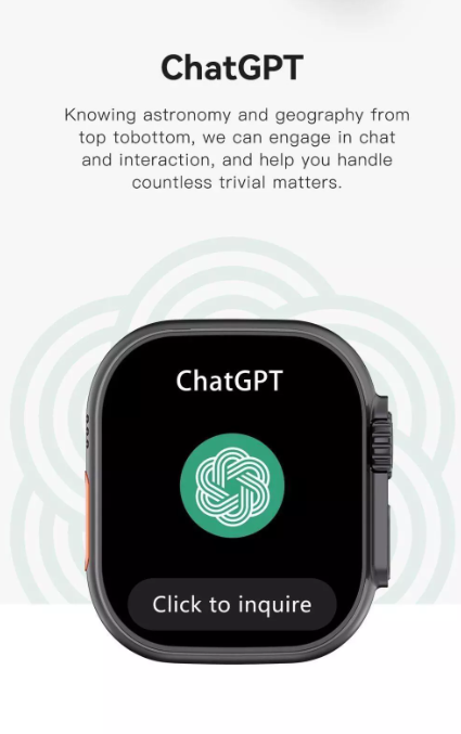Smartwatch 8 Ultra laranja Microwear mini 3