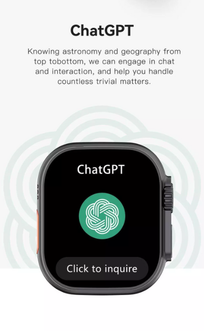 Smartwatch 8 Ultra preto Microwear mini 3