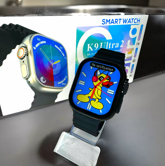 Relógio Smartwatch K9 Ultra 2 série 9 Ultra preto com 2 pulseiras