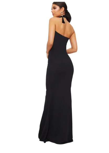 Vestido longo gola alta - Social Festa