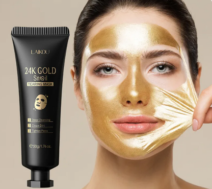 Kit com 2 máscaras hidratantes destacável - Gold Foil Snail