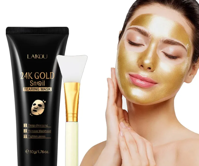 Kit com 2 máscaras hidratantes destacável - Gold Foil Snail