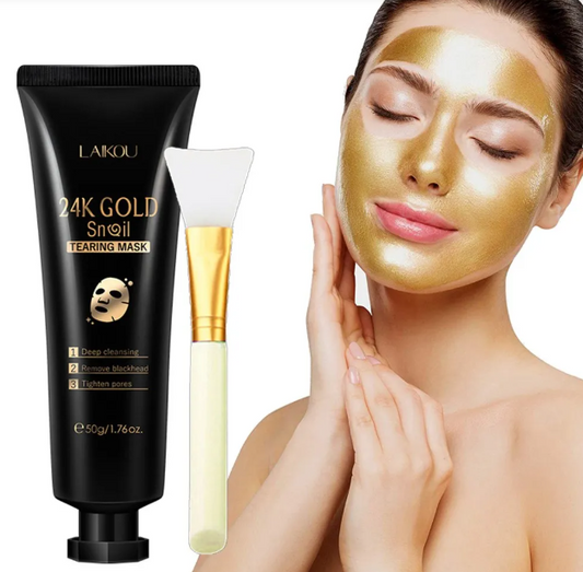 Kit com 2 máscaras hidratantes destacável - Gold Foil Snail