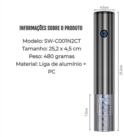 Abridor de garrafa de Vinho - 4 em 1