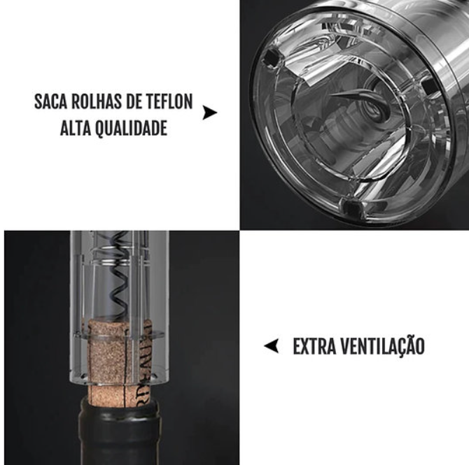 Abridor de garrafa de Vinho - 4 em 1