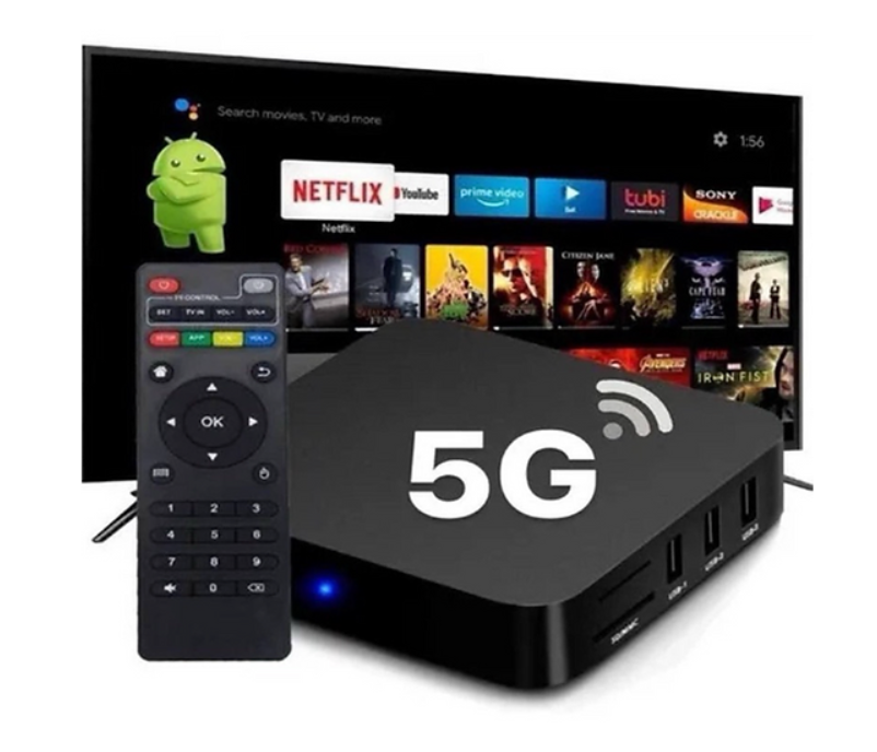 TV Box Smart - Conversor Inteligente: MXQ PRO 4K 5G - Televisao + canais