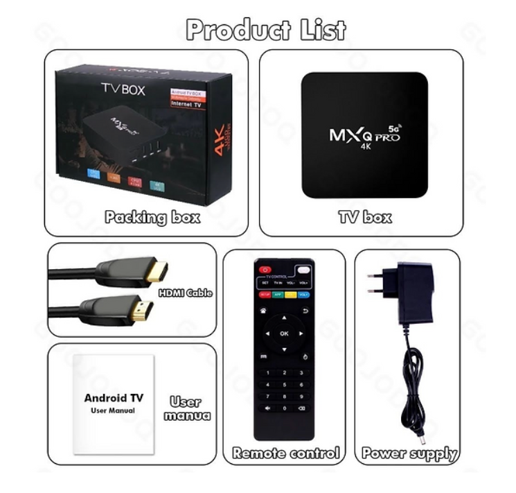 TV Box Smart - Conversor Inteligente: MXQ PRO 4K 5G - Televisao + canais