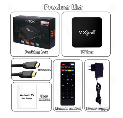 TV Box Smart - Conversor Inteligente: MXQ PRO 4K 5G - Televisao + canais