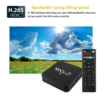 TV Box Smart - Conversor Inteligente: MXQ PRO 4K 5G - Televisao + canais