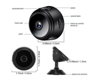 Mini câmera de segurança - A9 Original S/ Fio c/ Suporte HD