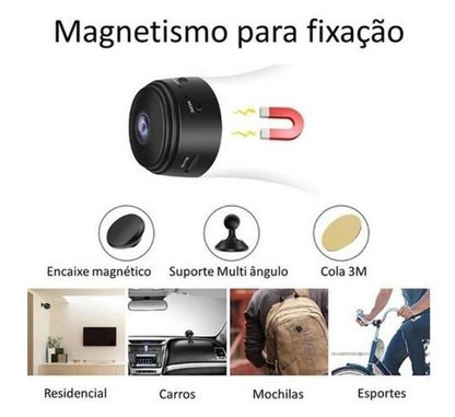 Mini câmera de segurança - A9 Original S/ Fio c/ Suporte HD