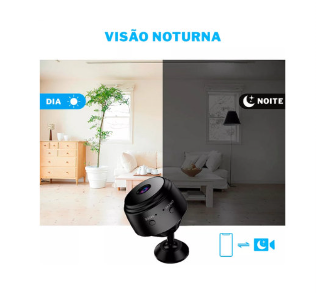 Mini câmera de segurança - A9 Original S/ Fio c/ Suporte HD