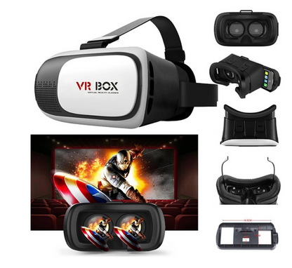 Óculos Vr Box 2.0 - realidade virtual + controle cardboard 3d Bluetooth