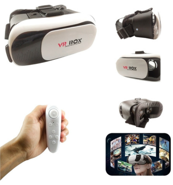 Óculos Vr Box 2.0 - realidade virtual + controle cardboard 3d Bluetooth