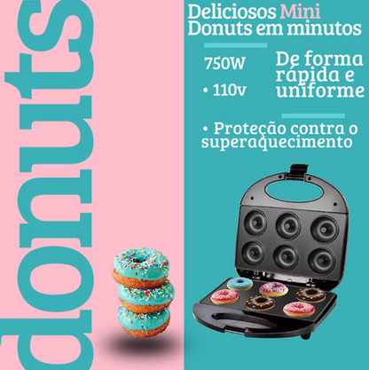 Máquina de Donuts (Rosquinhas) - Antiaderente 6 Partes