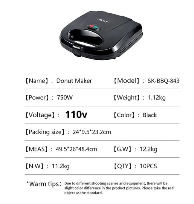 Máquina de Donuts (Rosquinhas) - Antiaderente 6 Partes