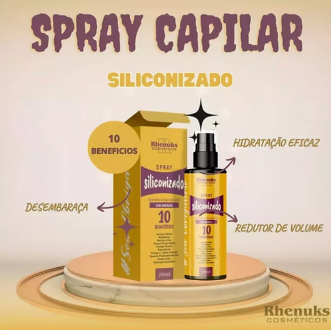 Spray protetor térmico capilar siliconizado - Rhenuks