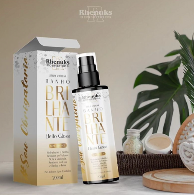 Spray multifuncional banho brilhante (Efeito Gloss) - Rhenuks